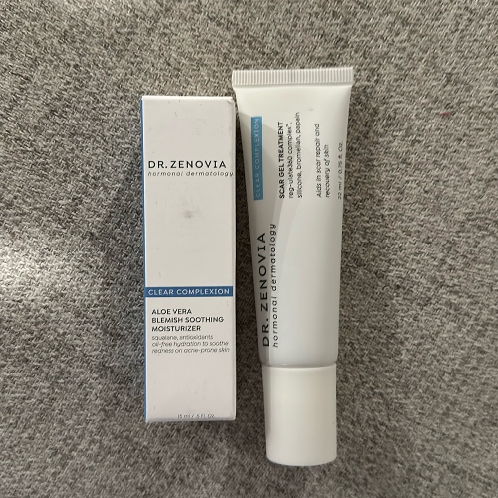 Set of 2 Dr Zenovia aloe Vera moisturizer and scar gel